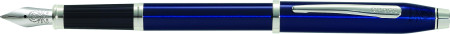 Cross Century II Fountain Pen - Translucent Blue Lacquer Chrome Trim